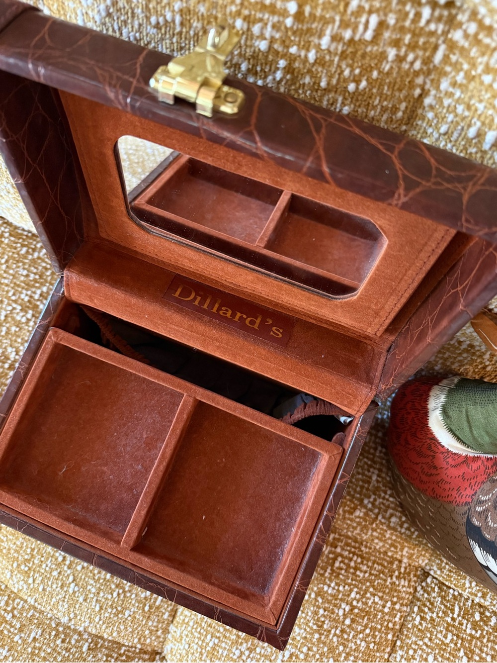 Vintage Dillard’s Crocodile Leather Jewelry Case - Picture 3 of 7